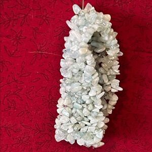 Chunky Blue Apatite Chipped  Beaded Bracelet